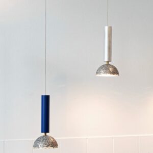 ARRAY designlamp Aero Light van David Derksen blauwe en geborsteld aluminium uitvoering